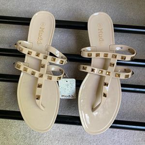 MUDD Women Papaya Studded Bow Sandals - NEW NWOB